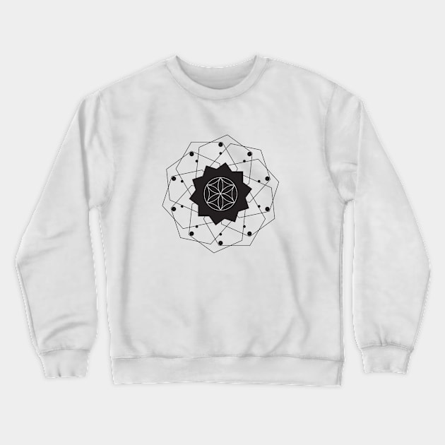 Geometric Flower Art Crewneck Sweatshirt by NomesInk